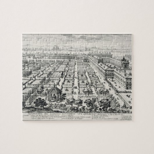 「李Giardini di RomからのQuirinaleの庭、 ジグソーパズル (横)