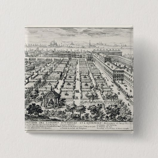 「李Giardini di RomからのQuirinaleの庭、 缶バッジ (正面)