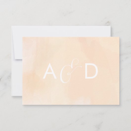 杏の水彩画ウェディング返信カード RSVP用 出欠カード (裏面)