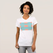 杏子およびスカイブルーパターン Tシャツ (正面フル)