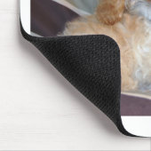 杏子のプードルの子犬の話す振ること マウスパッド (コーナー)