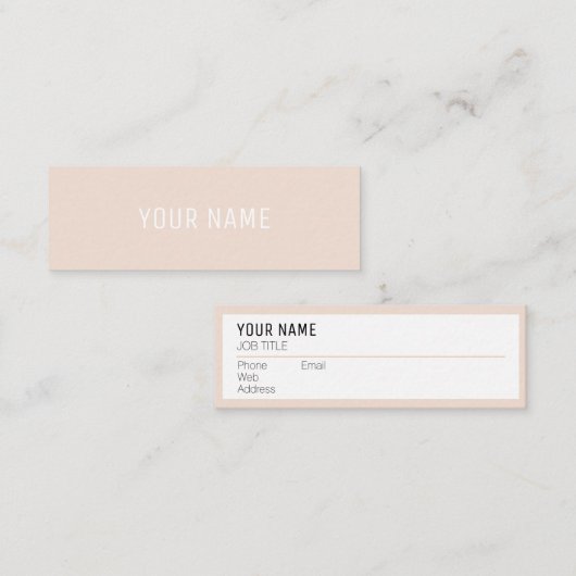 杏子のモダンな最小主義の小型名刺 スキニー名刺 (正面/裏面)