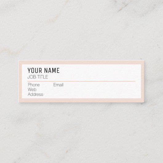 杏子のモダンな最小主義の小型名刺 スキニー名刺 (裏面)