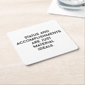 材料の理想紙コースター スクエアペーパーコースター (アングル)