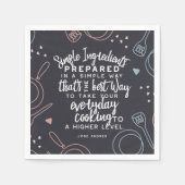 材料シンプル及び日常的料理引用文 スタンダードカクテルナプキン (正面)