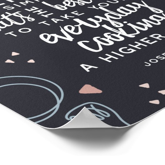 材料シンプル及び日常的料理引用文 ポスター (角)