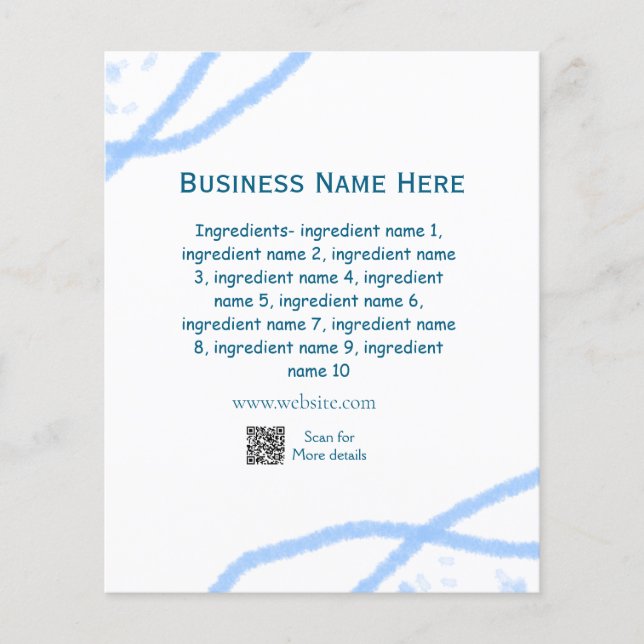 材料名の追加ビジネス名WebサイトQRコード (正面)