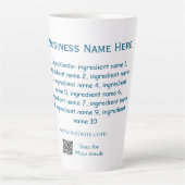 材料名の追加ビジネス名WebサイトQRコード カフェラテマグ (正面)