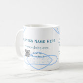 材料名の追加ビジネス名WebサイトQRコード コーヒーマグカップ (正面左)