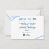 材料名の追加ビジネス名WebサイトQRコード ノートカード (裏面)