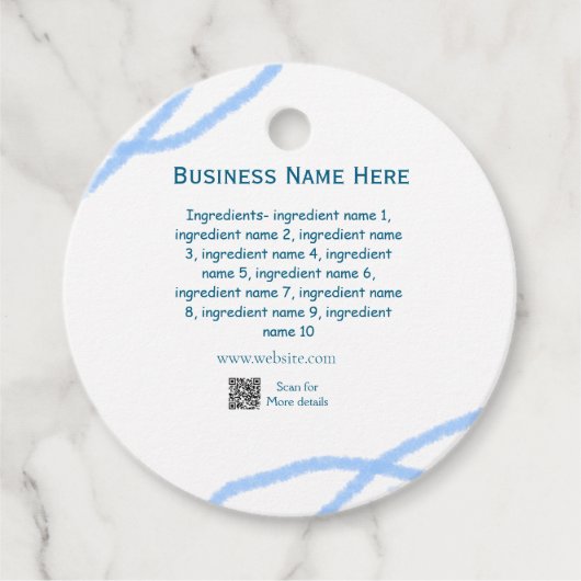 材料名の追加ビジネス名WebサイトQRコード フェイバータグ (正面)