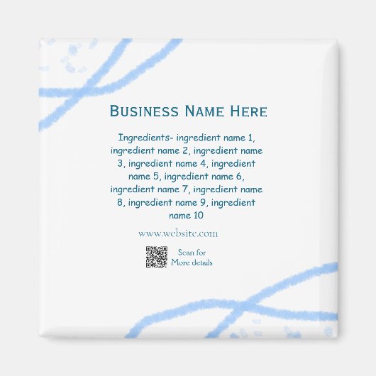 材料名の追加ビジネス名WebサイトQRコード マグネット (正面)