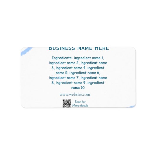 材料名の追加ビジネス名WebサイトQRコード ラベル (正面)