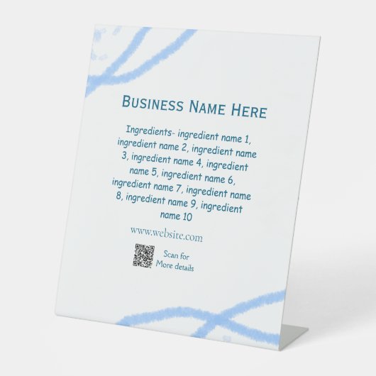 材料名の追加ビジネス名WebサイトQRコード 台座サイン (正面)