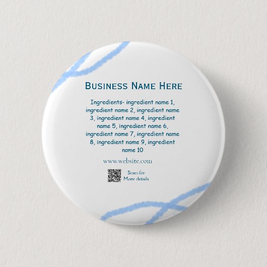 材料名の追加ビジネス名WebサイトQRコード 缶バッジ (正面)
