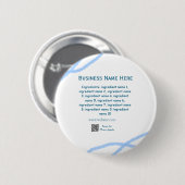 材料名の追加ビジネス名WebサイトQRコード 缶バッジ (正面&裏面)