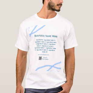 材料名の追加ビジネス名WebサイトQRコード Tシャツ