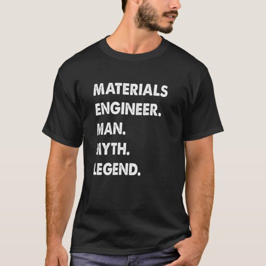 材料技術者の人伝説 Tシャツ (正面)