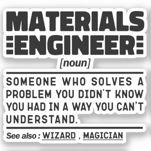 材料技術者の名詞クールエンジニアリング作業者 シール (正面)