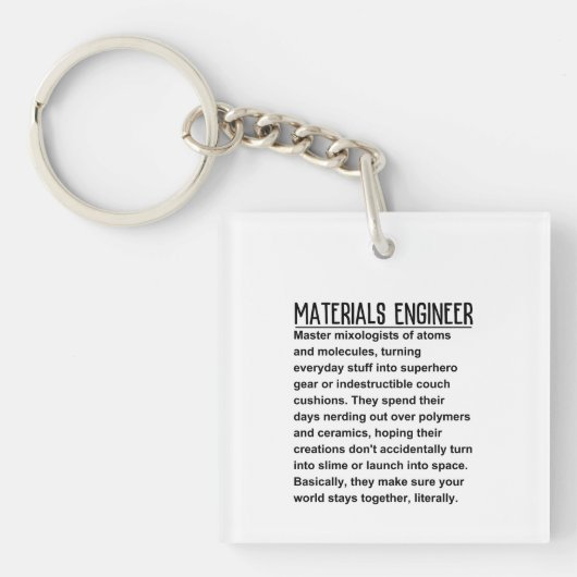 材料技術者 キーホルダー (正面)