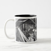 材木のヤード、Finsbury 1825年 ツートーンマグカップ (左)