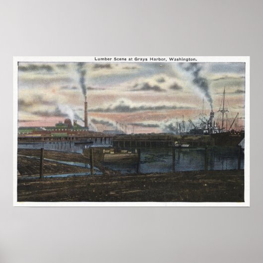 材木の景色 ポスター (正面)