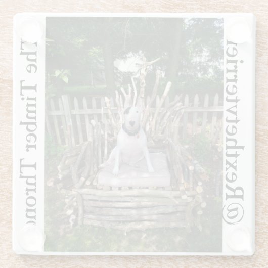 材木の王位のコースター ガラスコースター (裏面)