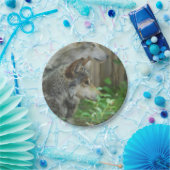 材木オオカミ ペーパープレート (パーティー)