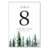 材木林 |テーブパーソナライズされたル番号カード テーブルナンバー (正面)