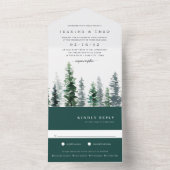 材木林 |冬の水結婚色 オールインワン招待状 (内側)