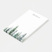 材木林 |緑の水色の木パーソナライズされた ポストイット (アングル)