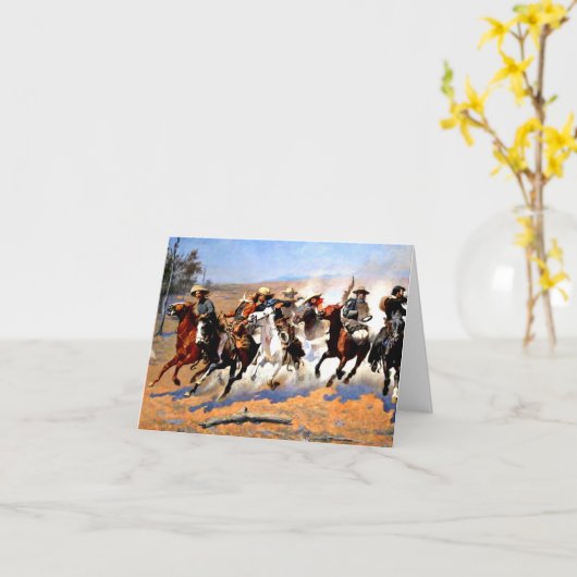 材木用ダッシュ、レミントン絵を描ズの カード (黄色い花)