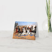 材木用ダッシュ、レミントン絵を描ズの カード (正面)