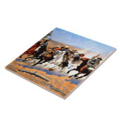 材木用ダッシュ、レミントン絵を描ズの タイル (側面)