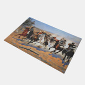 材木用ダッシュ、レミントン絵を描ズの ドアマット (アングル)