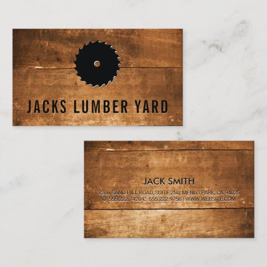 材木鋸 |木目パネル 名刺 (正面/裏面)