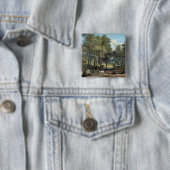 材木1798年を引いているウシが付いているWindsorの森林 缶バッジ (インサイチュ)