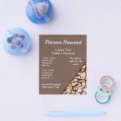 材木 伐採 ヤード 薪 ビジネス チラシ (シングル)