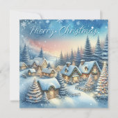 村お洒落のクリパーソナライズされたスマス シーズンカード (正面)