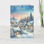 村お洒落のクリパーソナライズされたスマス シーズンカード (正面)