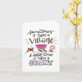 村が必要だ カード (黄色い花)