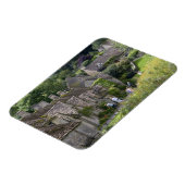 村にあるコッツウォルドの石造りのコテージ マグネット (左側)