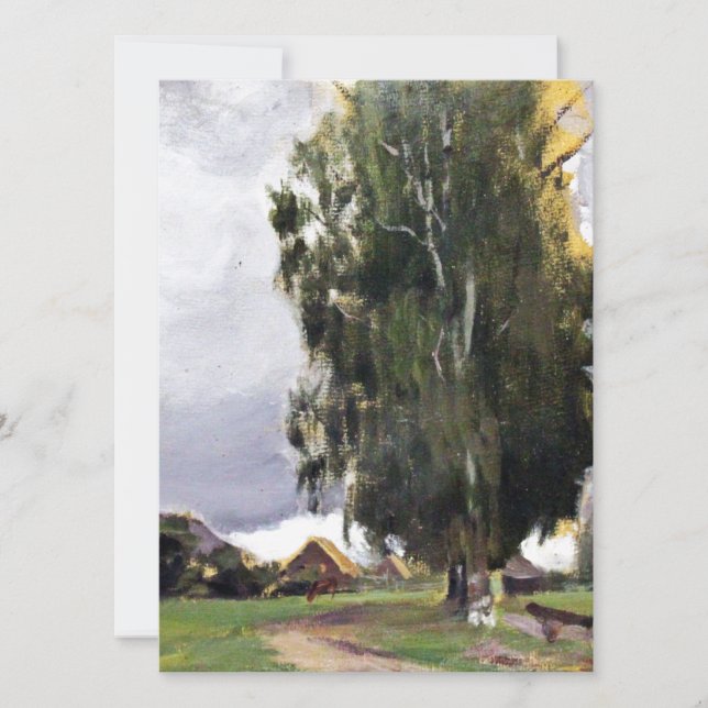 村のそばの木々 (正面)