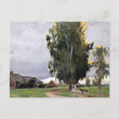 村のそばの木々 ポストカード (正面)