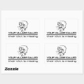 村のアホのステッカー 長方形シール (シート)