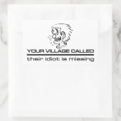 村のアホのステッカー 長方形シール (バッグ)