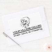 村のアホのステッカー 長方形シール (封筒)