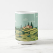 村のイタリアン風景画 コーヒーマグカップ (中央)