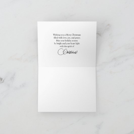 村のクリスマスで日本のの冬のセレニティ シーズンカード (内部)