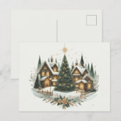 村のクリスマスツリー ポストカード (正面/裏面)